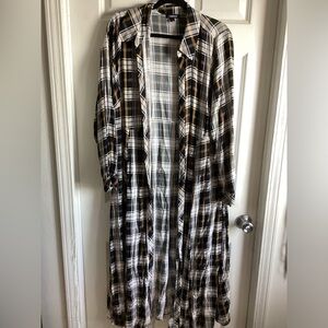 Torrid sz3 plaid light weight duster